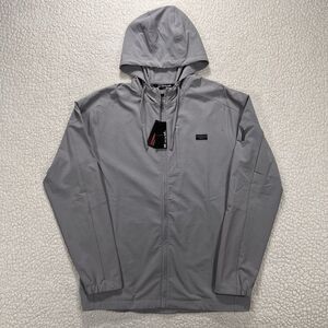 TravisMathew Annual Leave Hoodie Men’s L Heather Grey Performance Full Zip